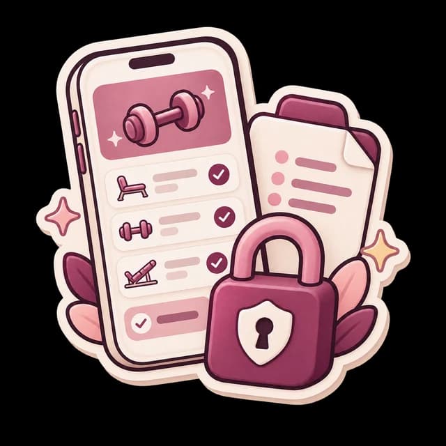 A workout log protected by a padlock